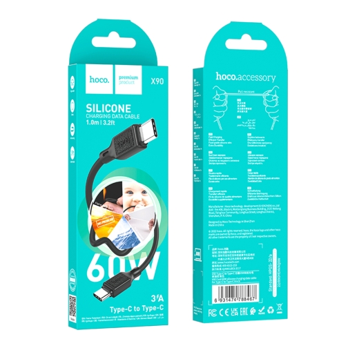 Купити Кабель USB Hoco X90 Type-C to Type-C 60W, 3
