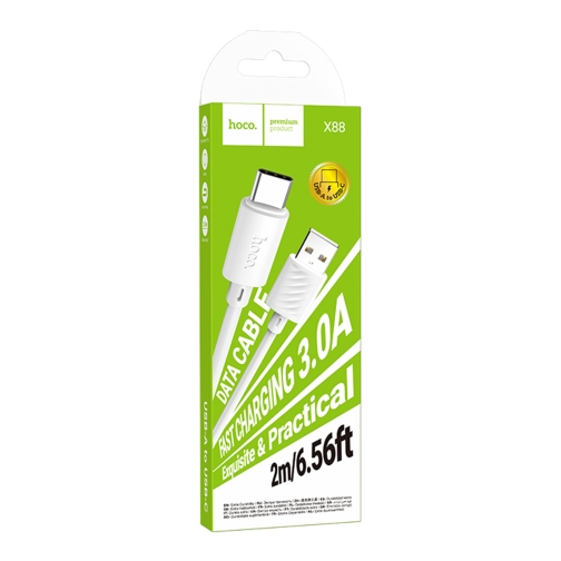 Купити Кабель USB Hoco X88 Gratified Type C 3A 2m, 2
