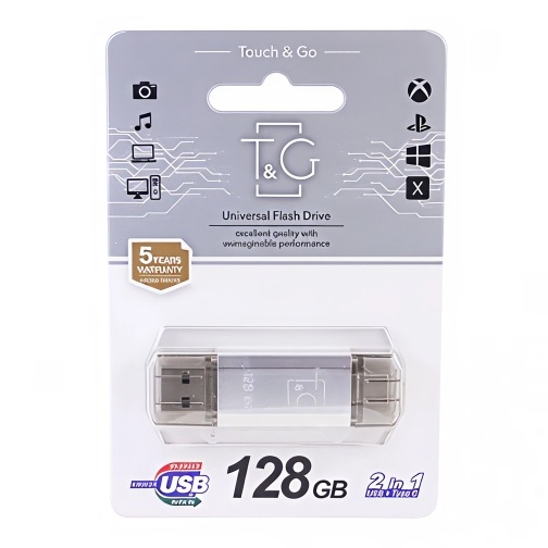 Купить USB Flash Drive 3.0 T&G 128gb USB/Type C 009