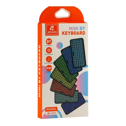 Купить Клавиатура беспроводная JEQANG JB-512 bluetooth (RGB) mini keyboard, 2