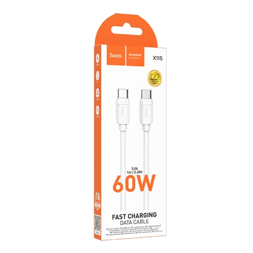 Купити Кабель USB Hoco X115 Type-C to Type-C 60W, 3