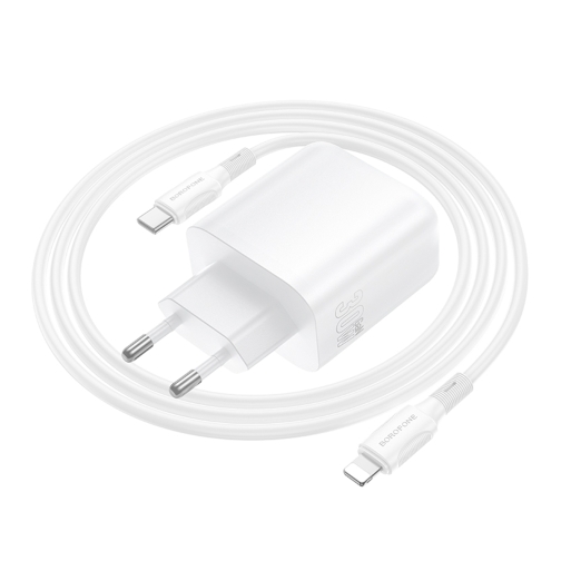 Купити Мережевий Зарядний Пристрій Borofone BA89A 1USB-C/1USB PD/QC 30W+Type-C to Lightning, 7