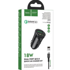 Купить Авто Зарядное Устройство Hoco Z39 QC3.0 Micro 2USB