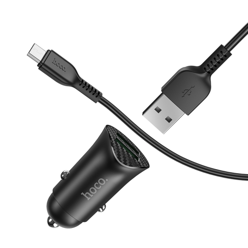 Купити Автомобільний Зарядний Пристрій Hoco Z39 QC3.0 Micro 2USB, 3