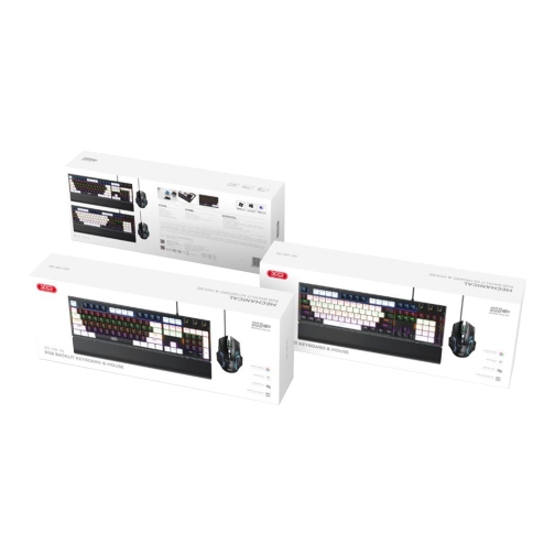 Купити Клавіатура і Миша XO KB-06 mixed color luminous mechanical, 2