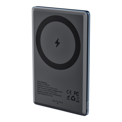 Купити Магнітна Універсальна Мобільна Батарея Yoki elegance 15W 5000 mAh, 12
