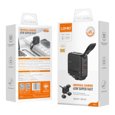 Купити Мережевий Зарядний Пристрій LDNIO Q2618 GAN 65W+Type-C to Type-C Купити Мережевий Зарядний Пристрій LDNIO Q2618 GAN 65W+Type-C to Type-C