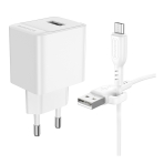 Купить Сетевое Зарядное Устройство Borofone BAS11A 1USB 2.1A+USB to Micro, 6