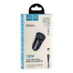 Купити Автомобільний Зарядний Пристрій Hoco Z39 QC3.0 Lightning 2USB