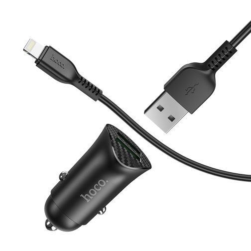 Купити Автомобільний Зарядний Пристрій Hoco Z39 QC3.0 Lightning 2USB, 4