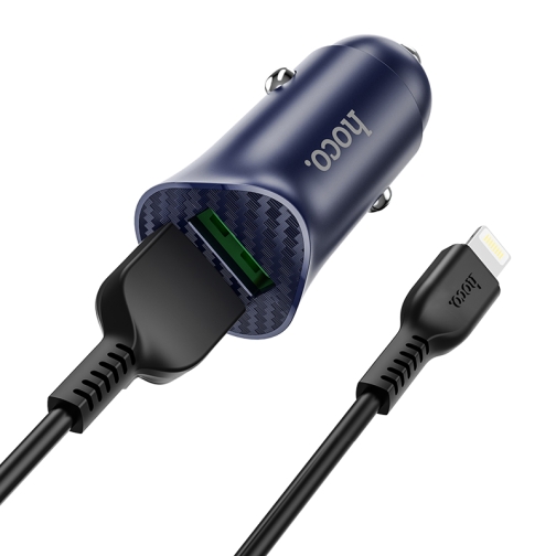 Купити Автомобільний Зарядний Пристрій Hoco Z39 QC3.0 Lightning 2USB, 5
