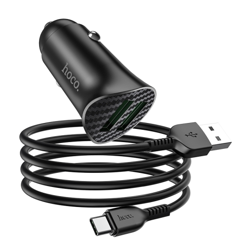 Купити Автомобільний Зарядний Пристрій Hoco Z39 QC3.0 Type-C 2USB, 2