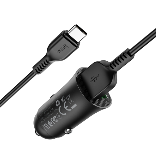 Купити Автомобільний Зарядний Пристрій Hoco Z39 QC3.0 Type-C 2USB, 4