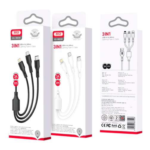 Купити Кабель XO NB230 Rock Series 3A 3in1, 2