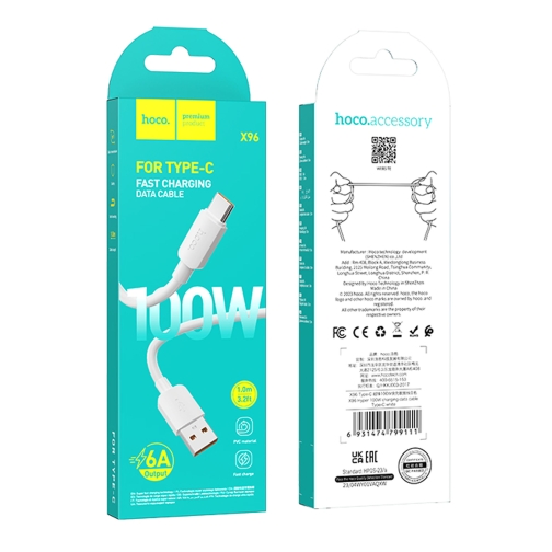 Купити Кабель USB Hoco X96 Type-C 3A 0.25m, 2