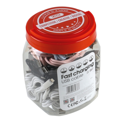 Купити Кабель USB XO-NB265 Lightning 2.4A (30pcs/bottle), 3