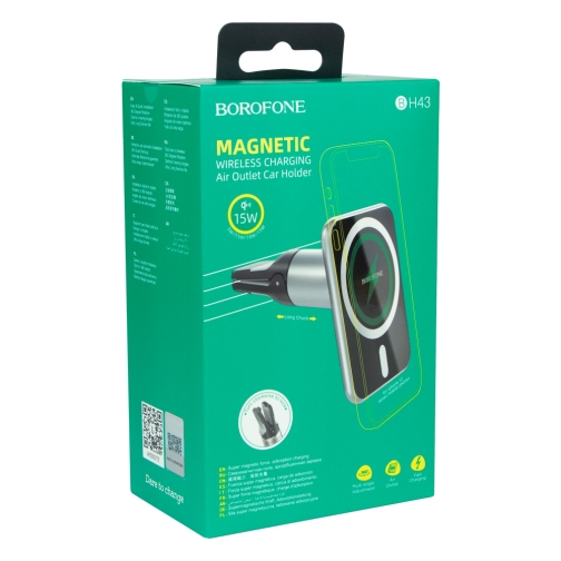 Купити Автотримач Borofone BH43 Xperience Magnetic Wireless 15W