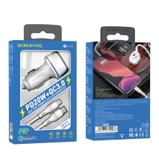 Купити Автомобільний Зарядний Пристрій Borofone BZ14A PD20W+QC3.0 Type-C to Lightning 3A Купити Автомобільний Зарядний Пристрій Borofone BZ14A PD20W+QC3.0 Type-C to Lightning 3A
