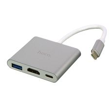 Купити Перехідник Hoco HB14 Type-C to USB3.0+HDMI+PD