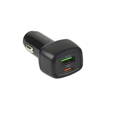 Купити Автомобільний Зарядний Пристрій Borofone BZ14A PD20W+QC3.0 Type-C to Type-C 3A, 5