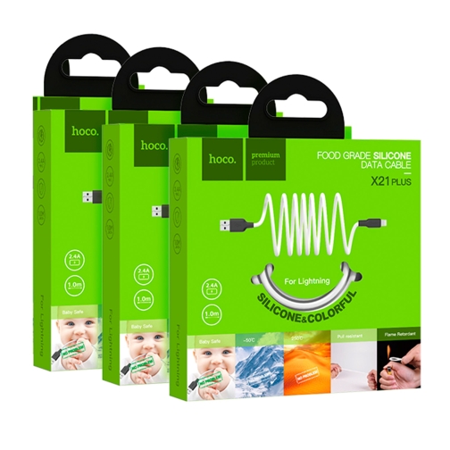 Купити Кабель USB Hoco X21 Plus Silicone Lightning, 2