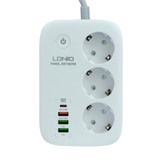 Купити Мережевий Подовжувач LDNIO SEW3452 3 ports/PD/3USB/1QC 3.0/1Type-C/WiFi