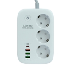 Купить Сетевой Удлинитель LDNIO SEW3452 3 ports/PD/3USB/1QC 3.0/1Type-C/WiFi