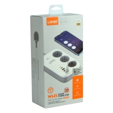 Купити Мережевий Подовжувач LDNIO SEW3452 3 ports/PD/3USB/1QC 3.0/1Type-C/WiFi