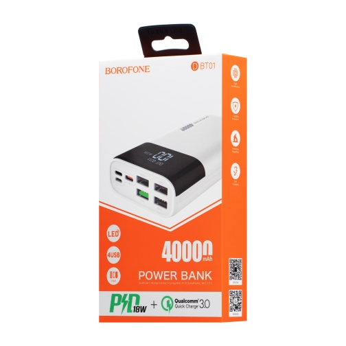 Купити Універсальна Мобільна Батарея Power Bank Borofone DBT01 PD18W+QC3.0 40000 mAh