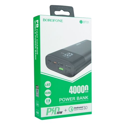 Купити Універсальна Мобільна Батарея Power Bank Borofone DBT01 PD18W+QC3.0 40000 mAh, 2