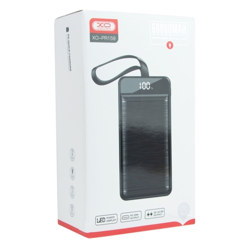 Купити Універсальна Мобільна Батарея Power Bank XO PR159 QC22.5W PD20W digital display, with light, 60000 mAh, 2