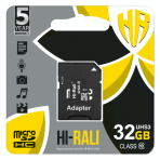 Купити Карта Пам'яті  Hi-Rali MicroSDHC 32gb UHS-3 10 Class & Adapter