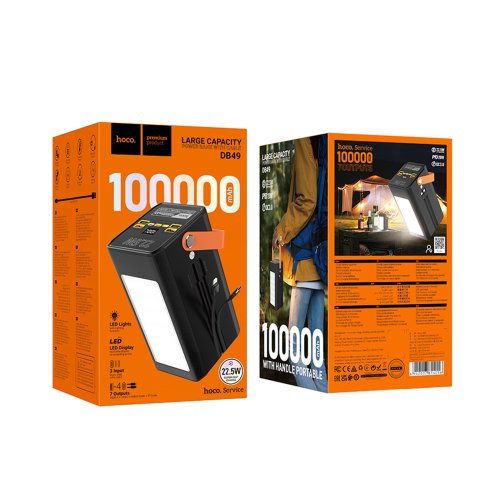 Купить Power Bank Hoco DB49 Action 22.5W fully compatible with light 100000 mAh, 2