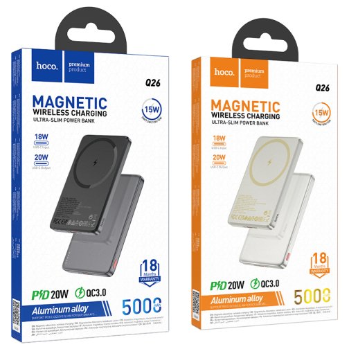 Купити Універсальна Мобільна Батарея Power Bank Hoco Q26 Joy PD20W magnetic fast charging 5000mAh, 2
