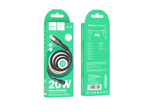 Купити Кабель USB Hoco U110 PD Type-C to Lightning 1.2m, 5