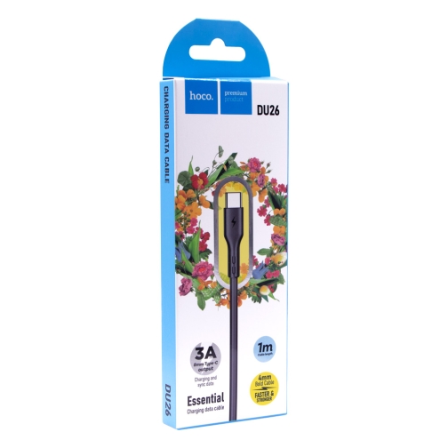 Купити Кабель USB Hoco DU26 Long 8mm Plug Type-C 3A