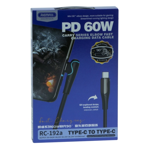 Купить USB Remax RC-192a 60W 90° Type-C to Type-C, 4