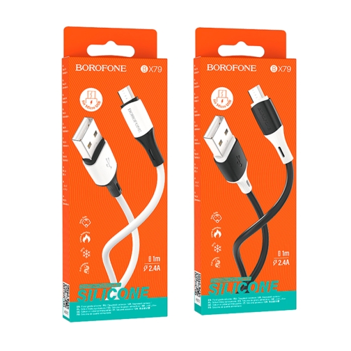 Купить USB Borofone BX79 Silicone Micro 2.4A, 2