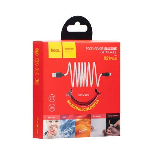 Купить USB Hoco X21 Plus Silicone Micro, 5