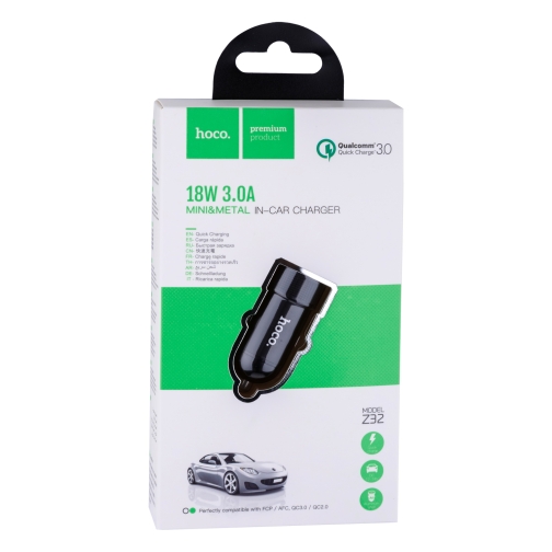 Купити Автомобільний Зарядний Пристрій Hoco Z32 Speed Up QC3.0 18W 3A, 2