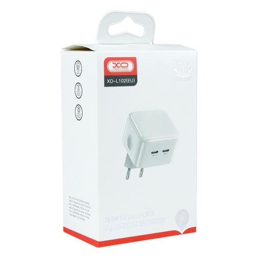 Купить Сетевое Зарядное Устройство XO L102 EU Dual type-C port 35W, 3