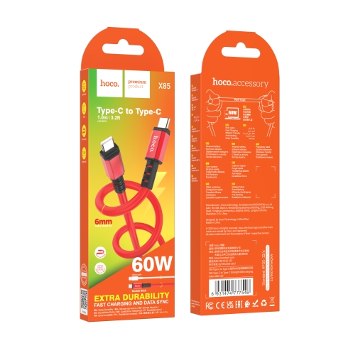 Купити Кабель USB Hoco X85 60W Type-C to Type-C