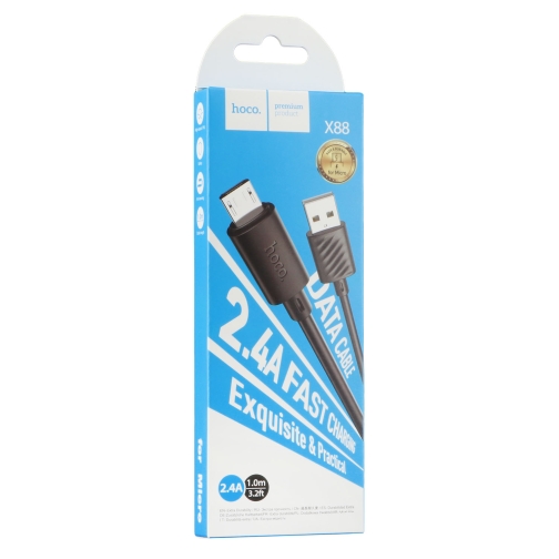 Купити Кабель USB Hoco X88 Gratified Micro 2.4A, 5