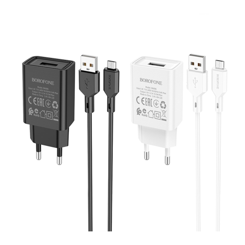 Купить Сетевое Зарядное Устройство Borofone BA68A Micro 1USB 2.1A