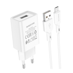 Купить Сетевое Зарядное Устройство Borofone BA68A Micro 1USB 2.1A, 2