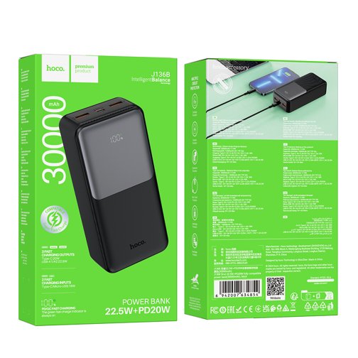 Купить Power Bank Hoco J136B Sirui 22.5W+PD20W 30000 mAh, 3