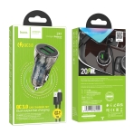 Купити Автомобільний Зарядний Пристрій Hoco Z47 Transparent QC3.0 18W Type C