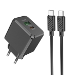 Купити Мережевий Зарядний Пристрій Hoco CS14A USB-C/1USB PD/QC 20W+Type-C to Type-C