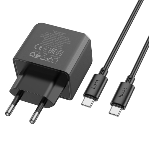 Купити Мережевий Зарядний Пристрій Hoco CS14A USB-C/1USB PD/QC 20W+Type-C to Type-C, 4