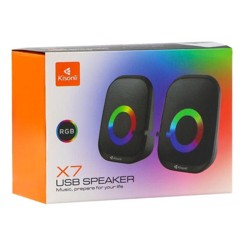 Купити Комп'ютерні колонки Kisonli X7 RGB colorful light, 5